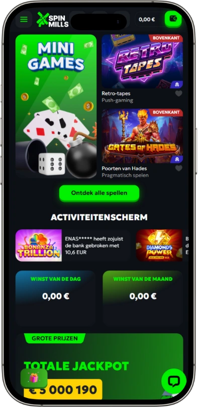 SpinMills Casino Bet App en Mobiele Gebruikerservaring